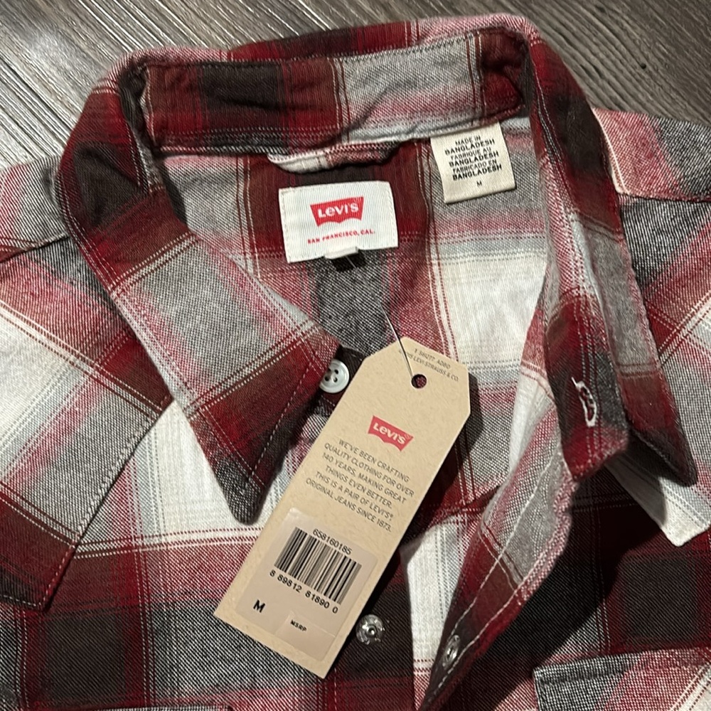 NWT Levi's flannel western shirt - Picture 3 of 3